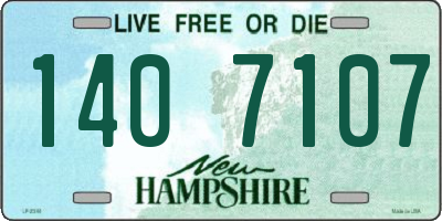 NH license plate 1407107