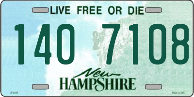 NH license plate 1407108