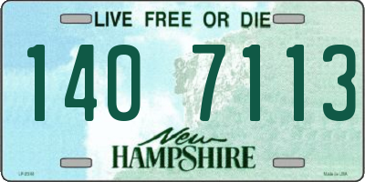 NH license plate 1407113