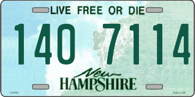 NH license plate 1407114