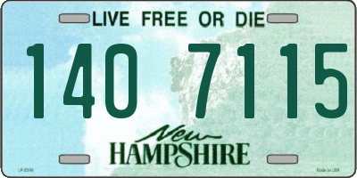 NH license plate 1407115