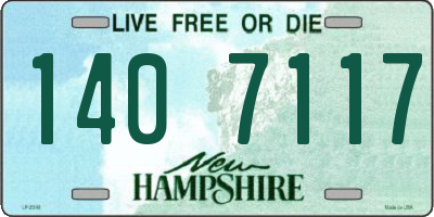NH license plate 1407117
