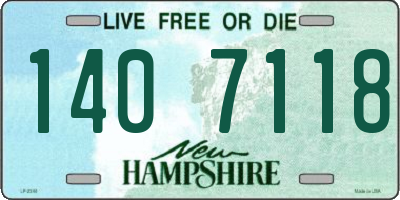 NH license plate 1407118