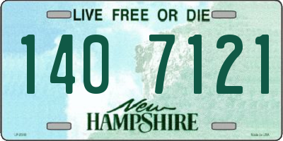 NH license plate 1407121