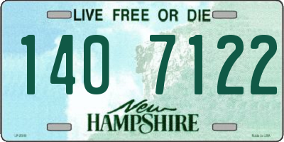 NH license plate 1407122