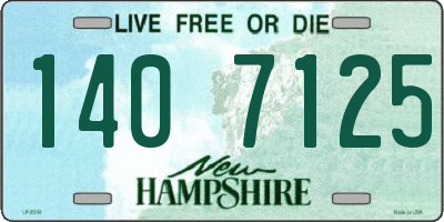 NH license plate 1407125