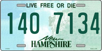 NH license plate 1407134