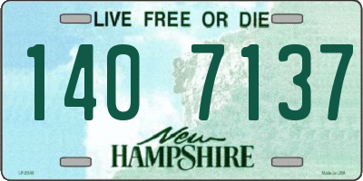 NH license plate 1407137