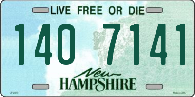 NH license plate 1407141
