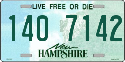 NH license plate 1407142