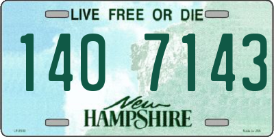 NH license plate 1407143