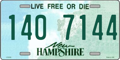 NH license plate 1407144