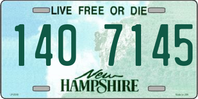 NH license plate 1407145