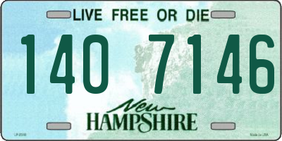 NH license plate 1407146