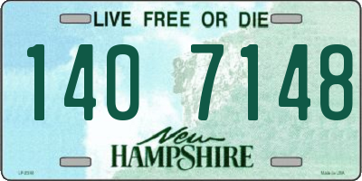 NH license plate 1407148