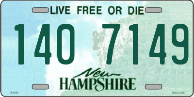 NH license plate 1407149