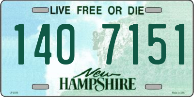NH license plate 1407151