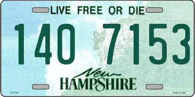 NH license plate 1407153