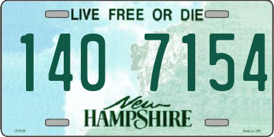 NH license plate 1407154