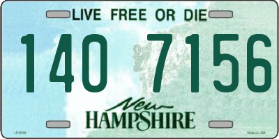 NH license plate 1407156