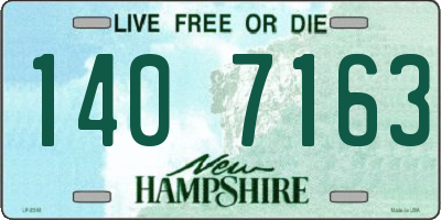 NH license plate 1407163