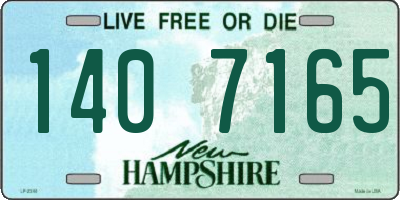 NH license plate 1407165