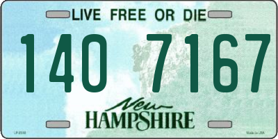 NH license plate 1407167