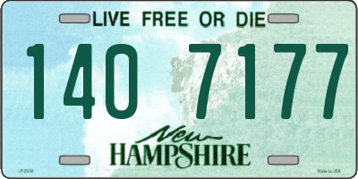 NH license plate 1407177
