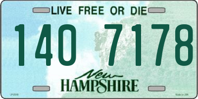 NH license plate 1407178