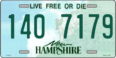 NH license plate 1407179