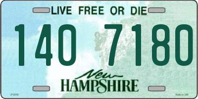 NH license plate 1407180