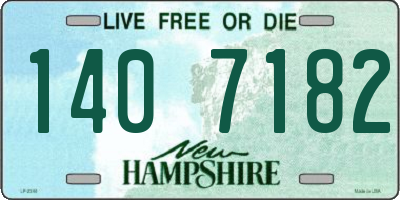 NH license plate 1407182