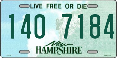 NH license plate 1407184