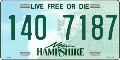 NH license plate 1407187