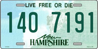 NH license plate 1407191