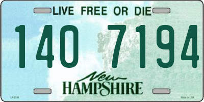 NH license plate 1407194