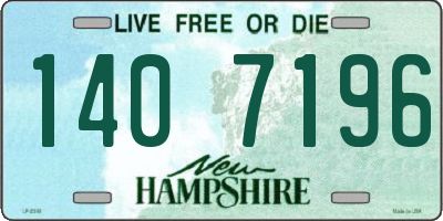 NH license plate 1407196