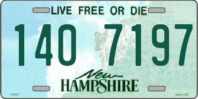 NH license plate 1407197