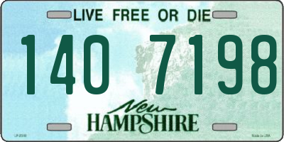 NH license plate 1407198