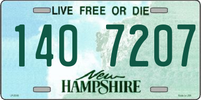 NH license plate 1407207