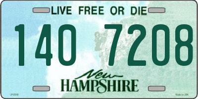 NH license plate 1407208