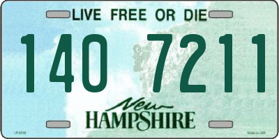 NH license plate 1407211