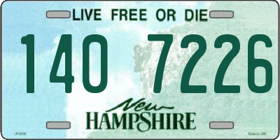 NH license plate 1407226
