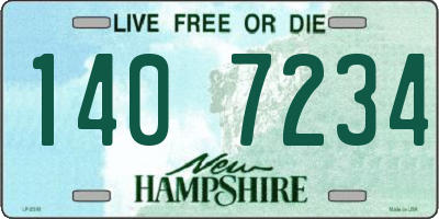 NH license plate 1407234