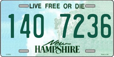 NH license plate 1407236