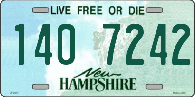 NH license plate 1407242