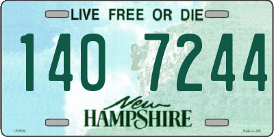 NH license plate 1407244