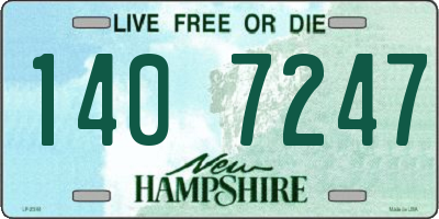 NH license plate 1407247