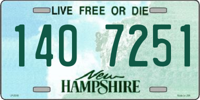 NH license plate 1407251