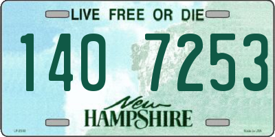 NH license plate 1407253
